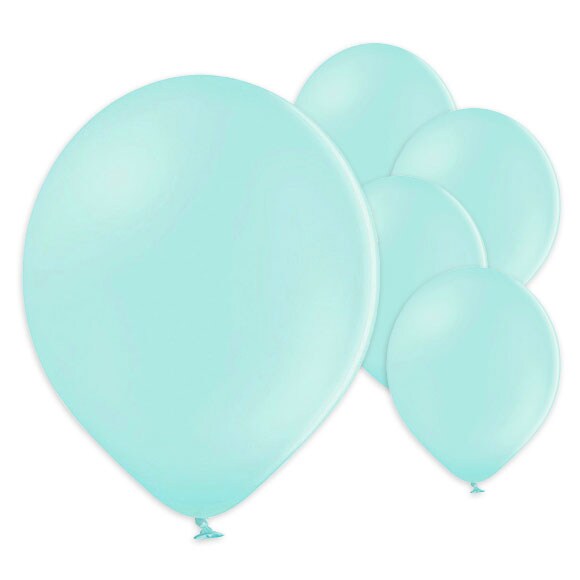 Ballonnen Mintgroene Pastelkleur 30 cm, 50 stuks