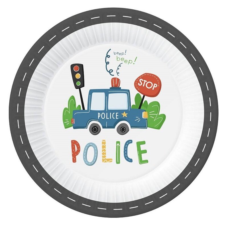 Politie - Bordjes 6 stuks