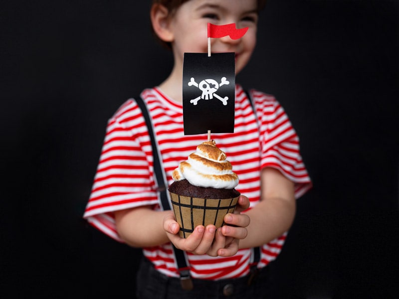 Cupcake Kit Piraten 6 stuks