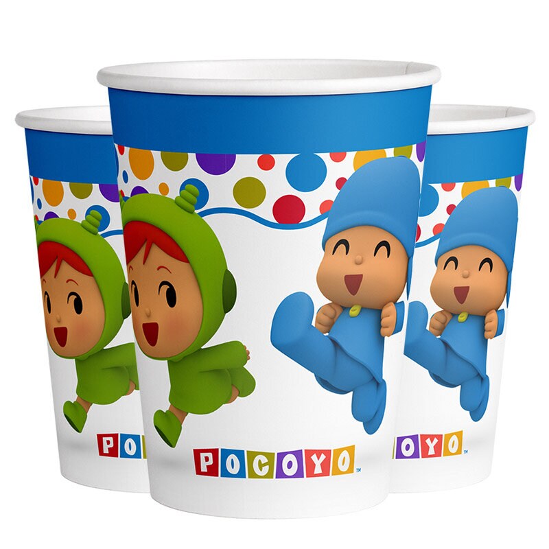 Pocoyo - Papieren Bekers 8 stuks