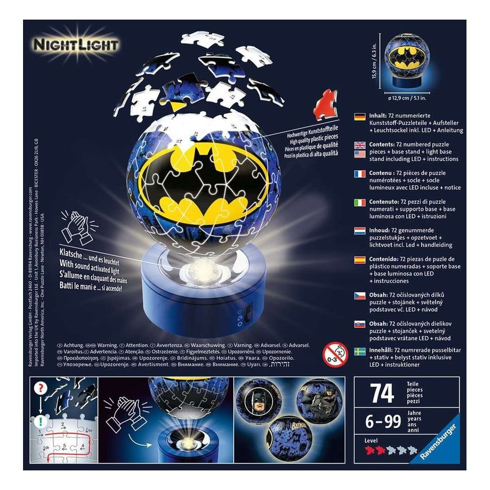Ravensburger 3D Puzzel - Batman met nachtlampje 72 stukjes