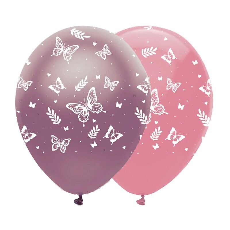 Glinsterende Vlinder - Ballonnen 6 stuks