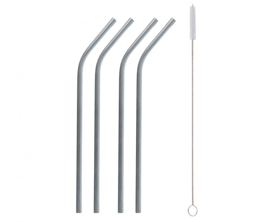 Stalen rietjes - Zilver 4 stuks