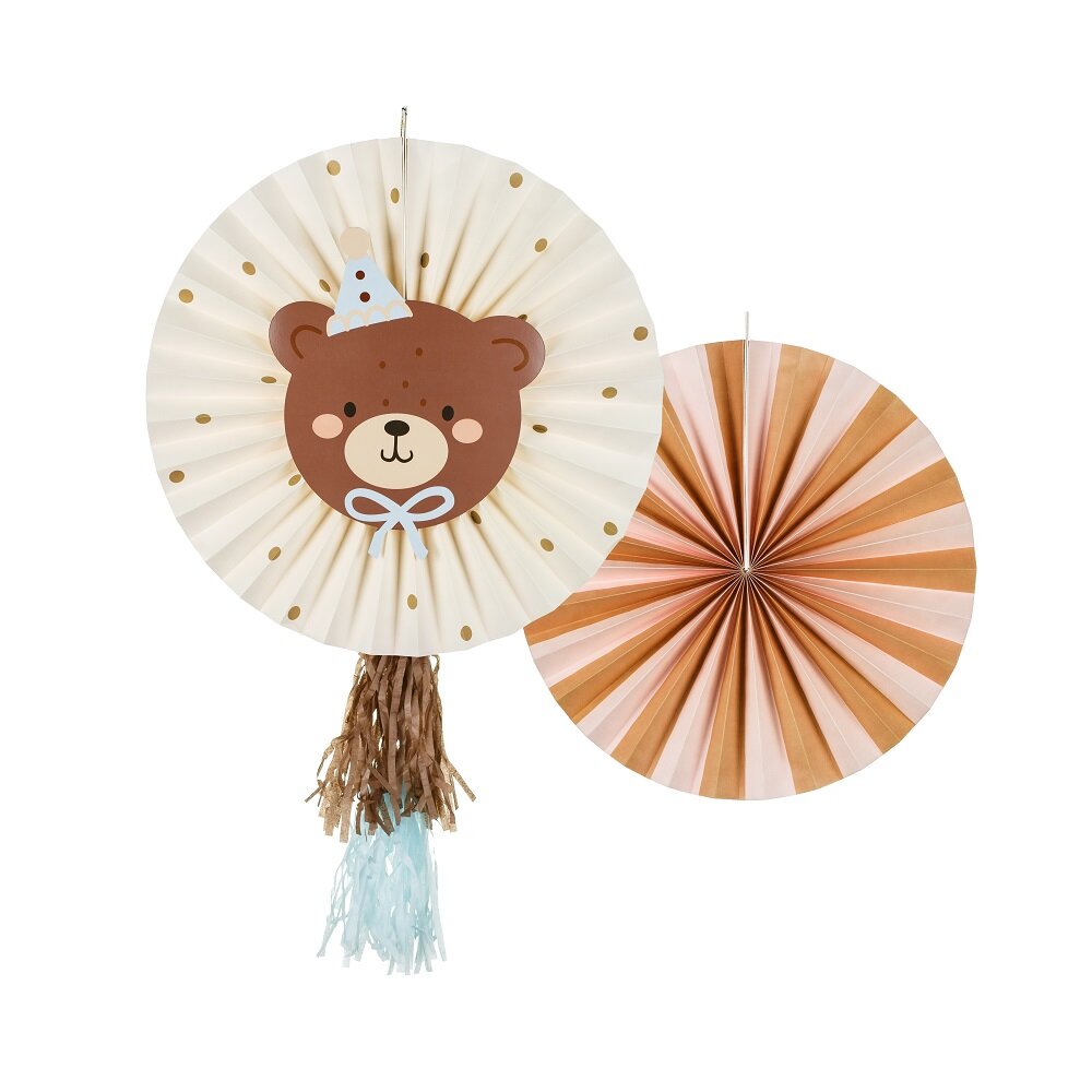 Decoratieve Rozetten Teddybeer 2 stuks