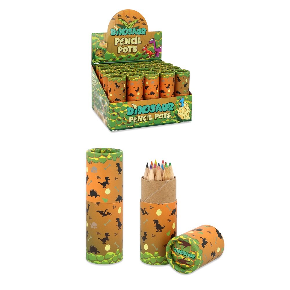 Dinosaurus kleurpotloden in koker