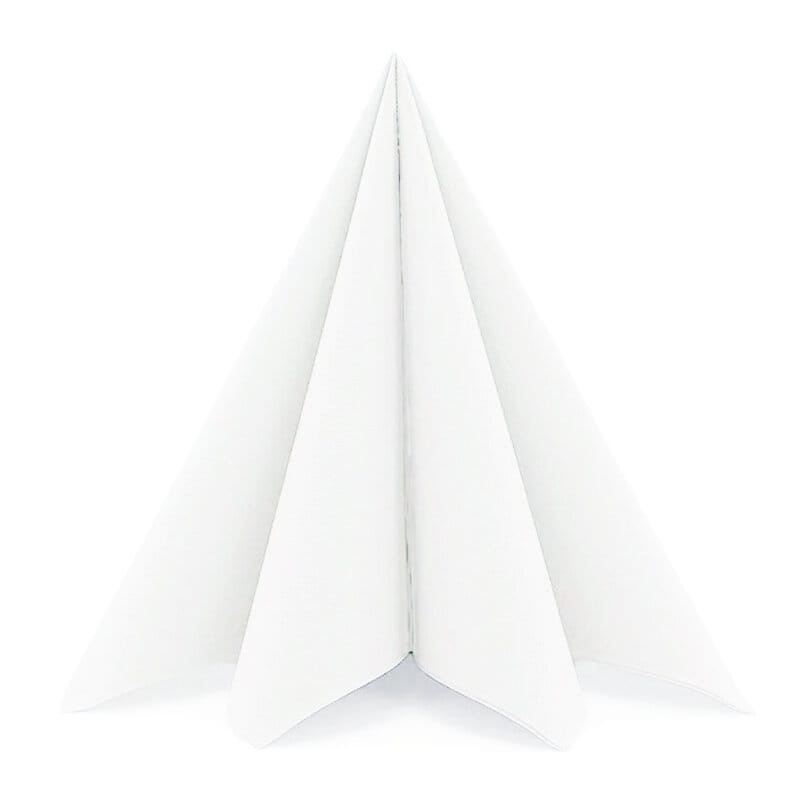 Servetten Premium Textielstructuur 40 cm - Wit 20 stuks