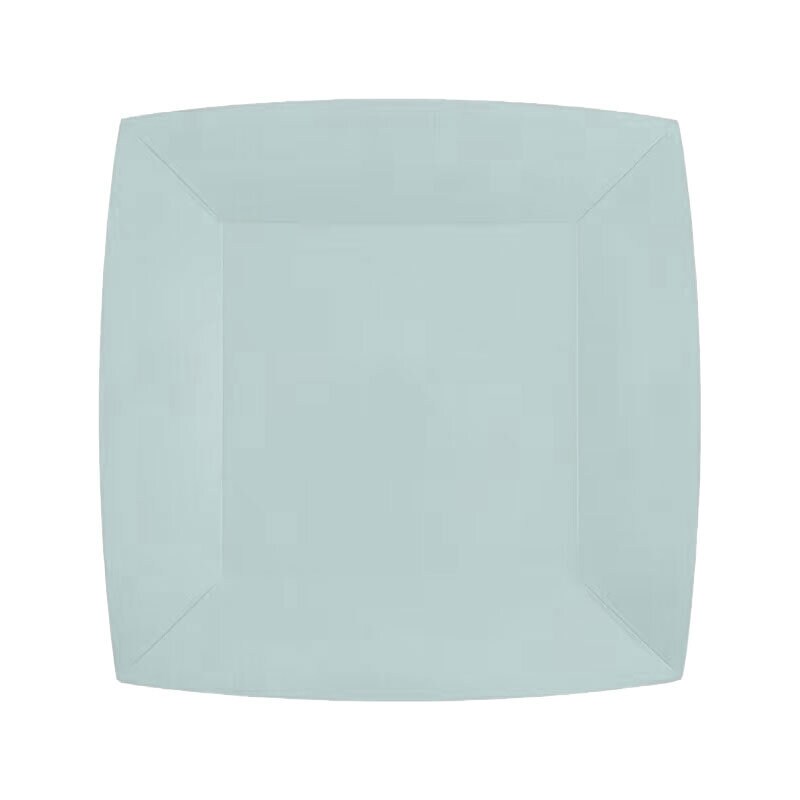 Bordjes Vierkant 18 cm - Lichtblauw 10 stuks