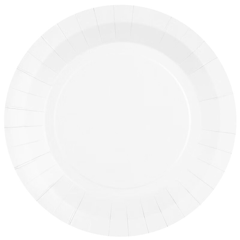 Papieren borden 22,5 cm - Wit 10 stuks