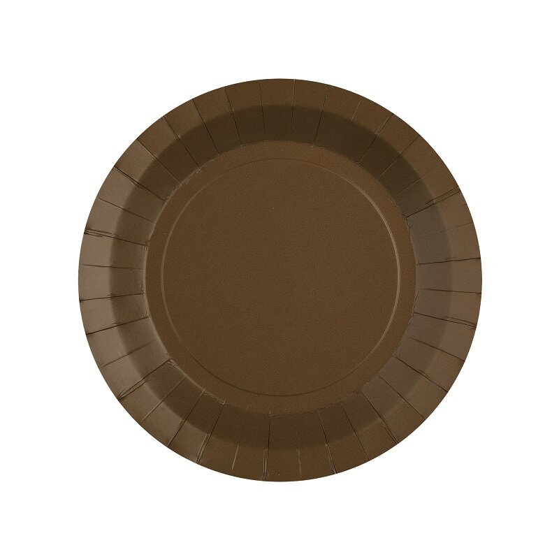 Bordjes 17,5 cm - Bruin 10 stuks