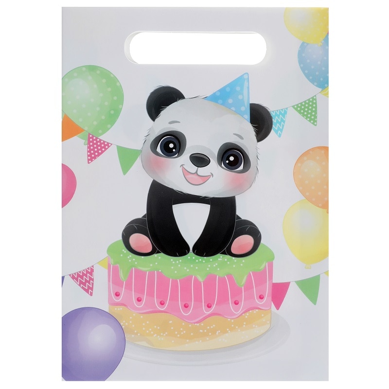 Panda - Uitdeelzakjes in luxe papier 10 stuks