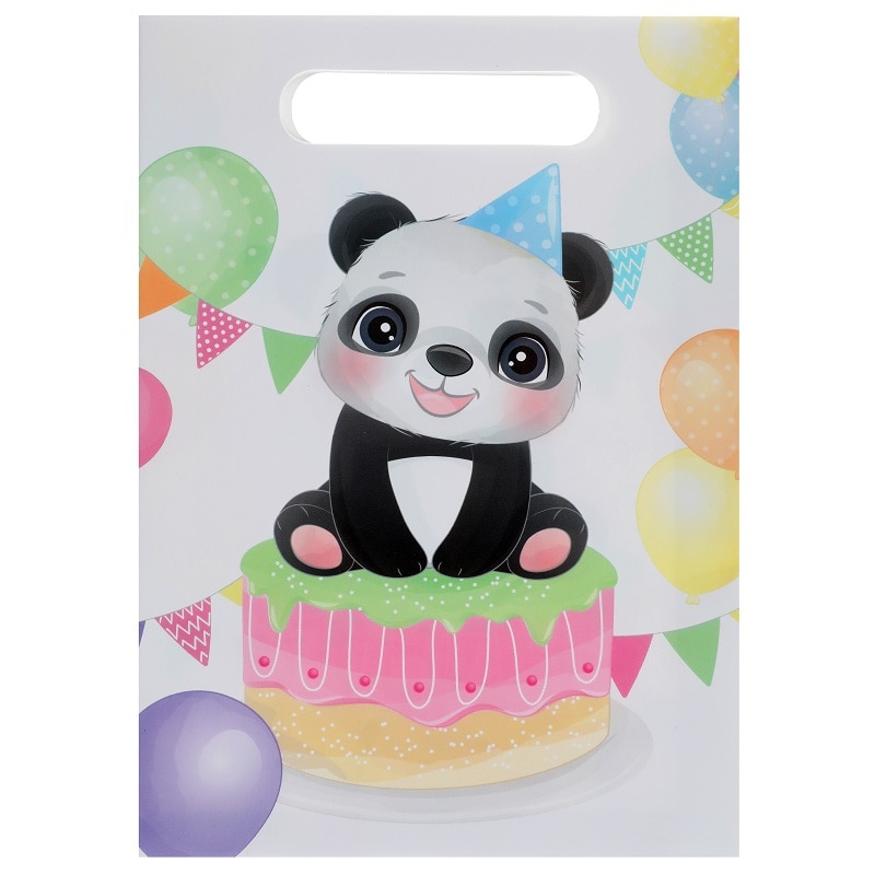 Panda - Uitdeelzakjes in luxe papier 10 stuks