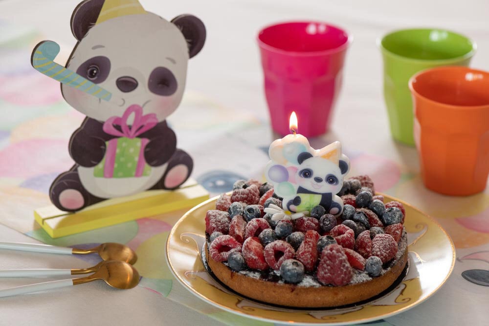 Panda taartkaars 7,5 cm