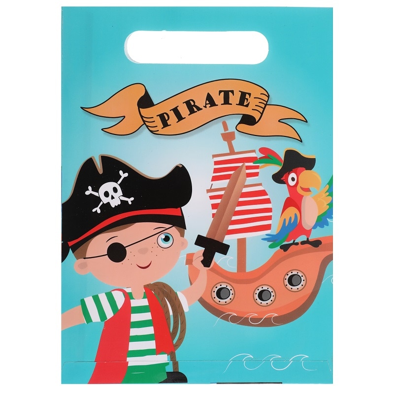 Kleine Piraten - Uitdeelzakjes in luxe papier 10 stuks
