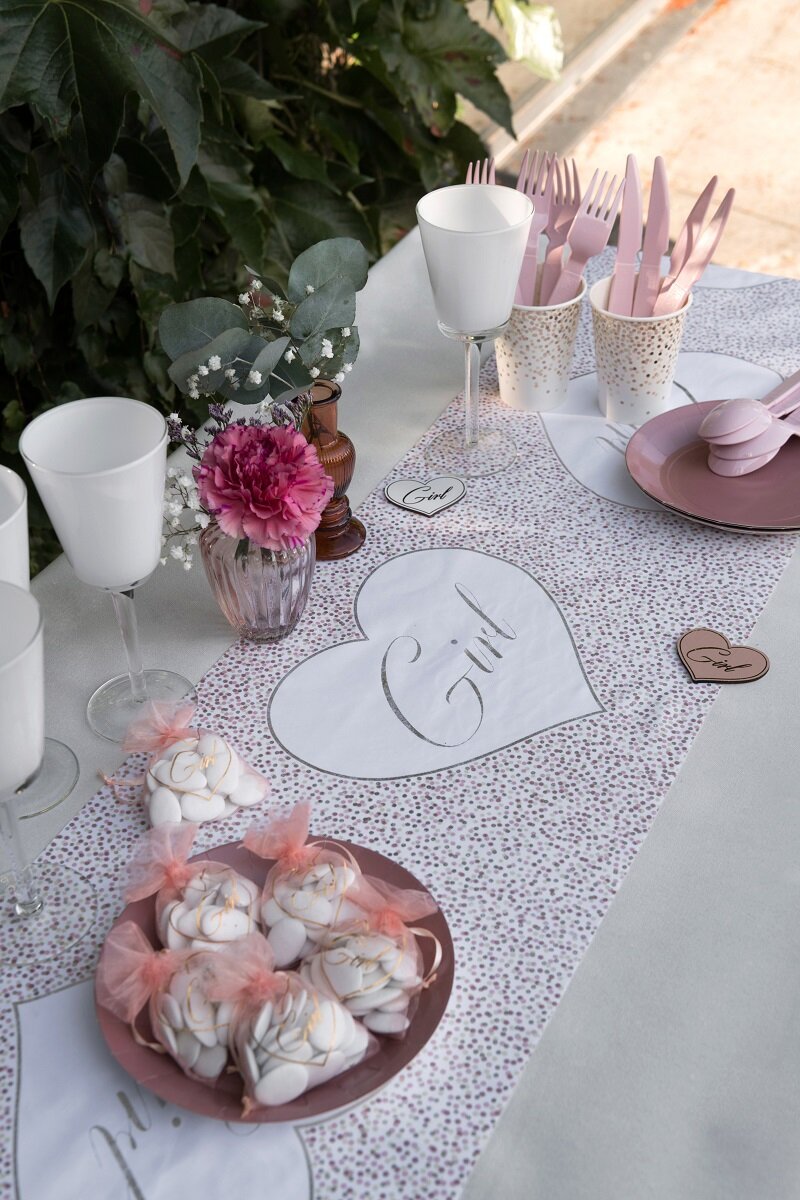 Baby Girl Dots - Tafelloper 3 meter