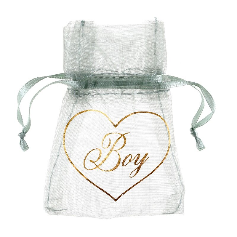 Baby Boy - Organza zakjes 6 stuks