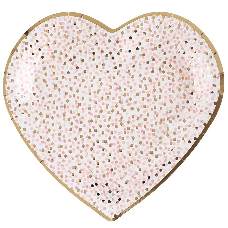 Baby Girl Dots - Hartvormige bordjes 10 stuks