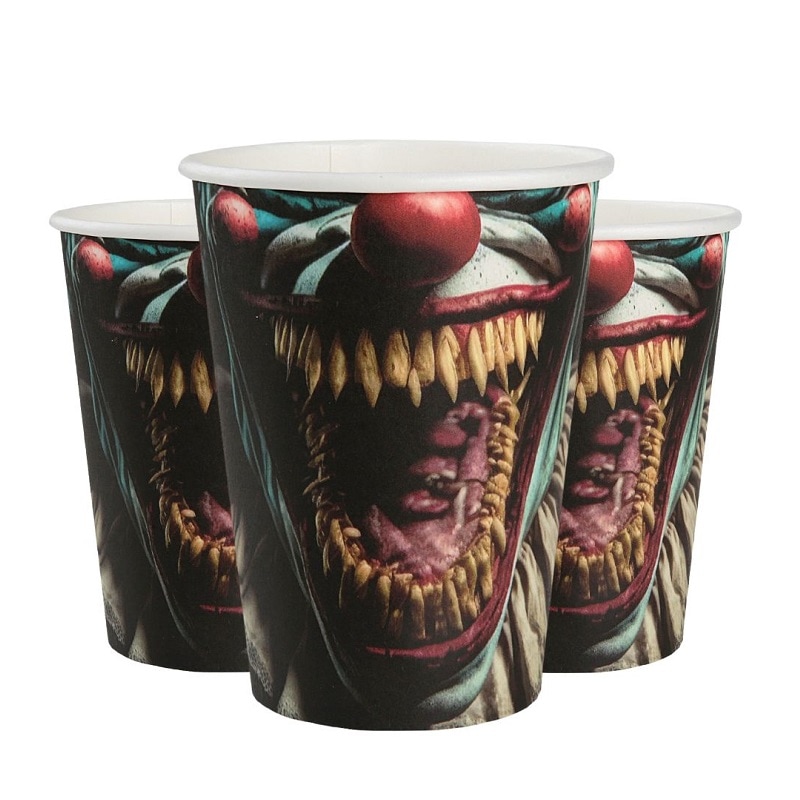 Killer Clown - Papieren bekers 10 stuks