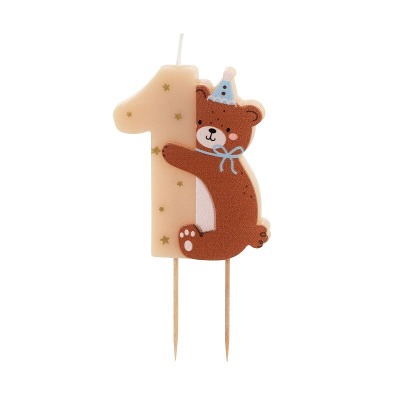 Teddybeer - Taartkaars 1 jaar