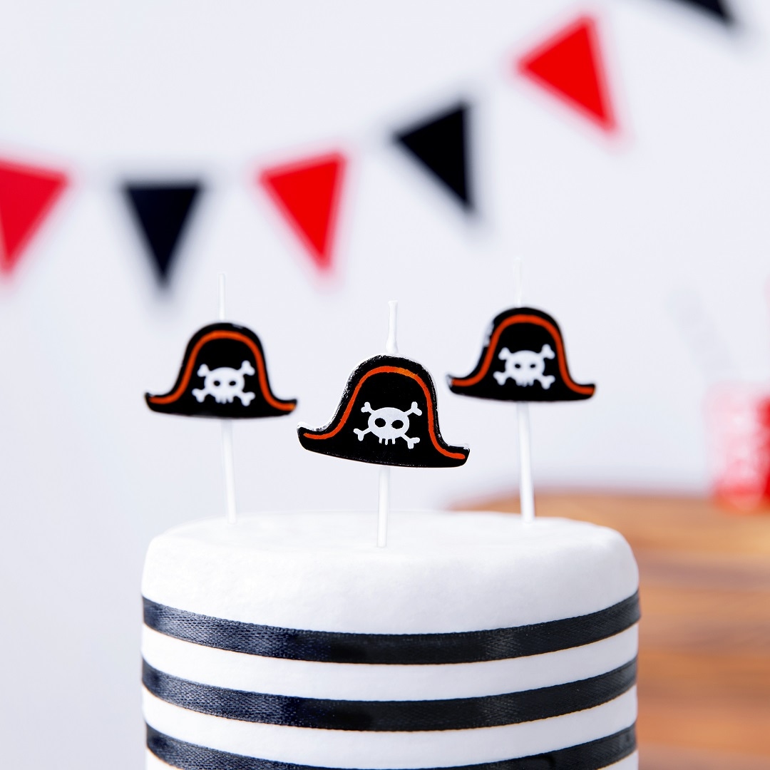 Taartkaarsjes - Piratenfeest 5 stuks