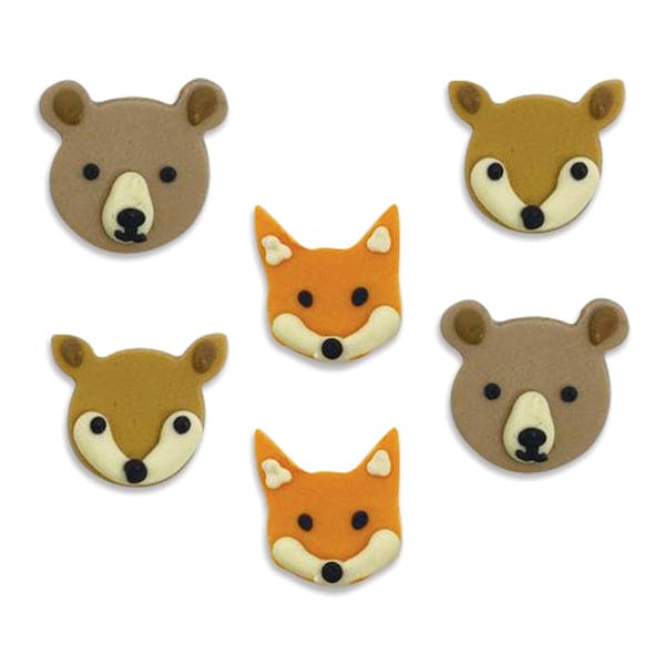 Suikerdecoraties - Woodland Animals 6 stuks