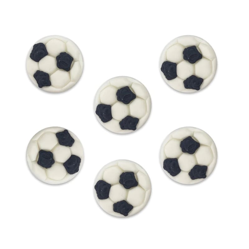 Suikerdecoraties - Voetballen 6 stuks