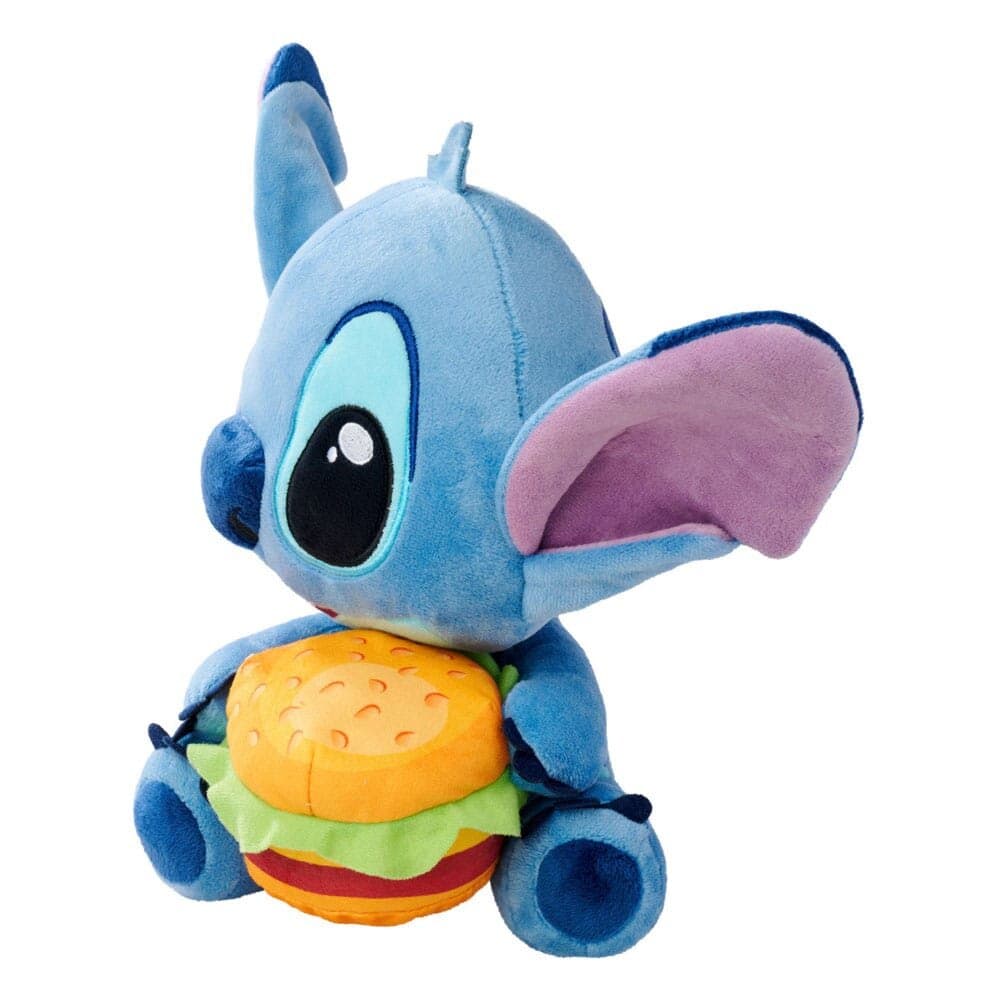 Lilo & Stitch Knuffel Stitch met Hamburger 25 cm