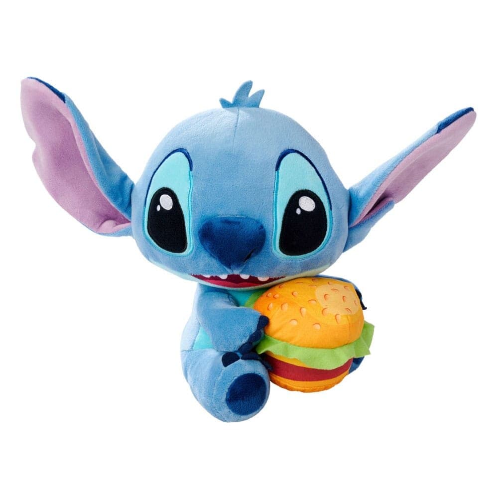 Lilo & Stitch Knuffel Stitch met Hamburger 25 cm