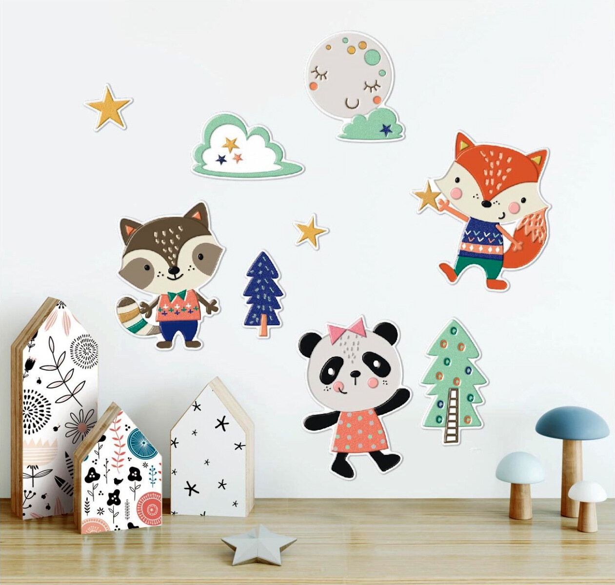 Wandstickers Bosdieren