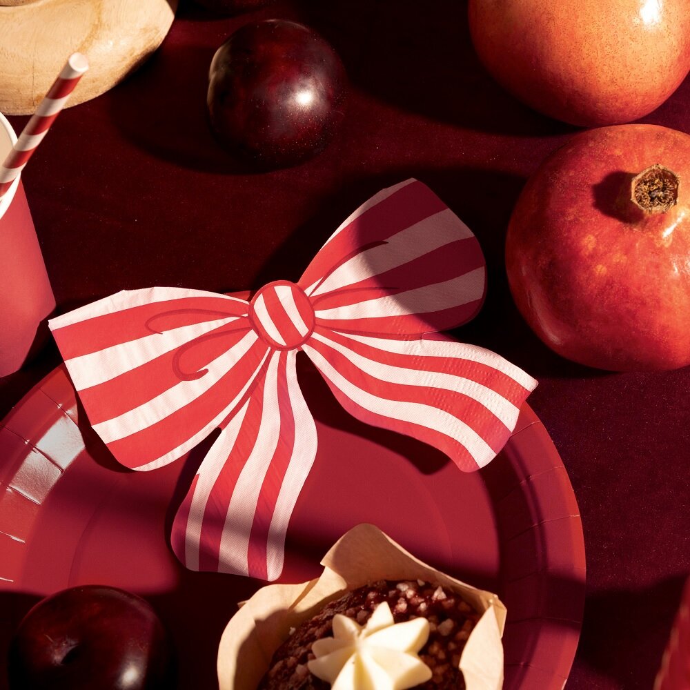 Kerstservetten Strik 12 stuks