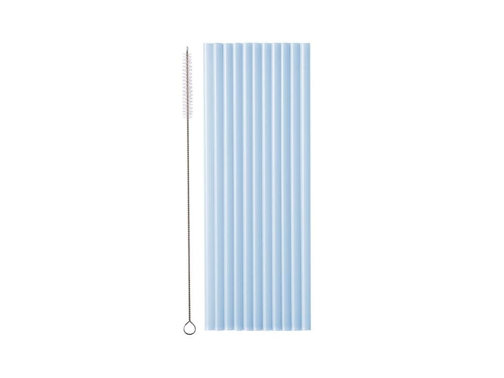Plastic Rietjes, Pastelblauw 12 stuks