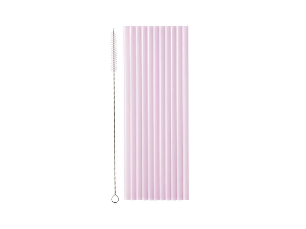 Plastic Rietjes, Pastellila 12 stuks