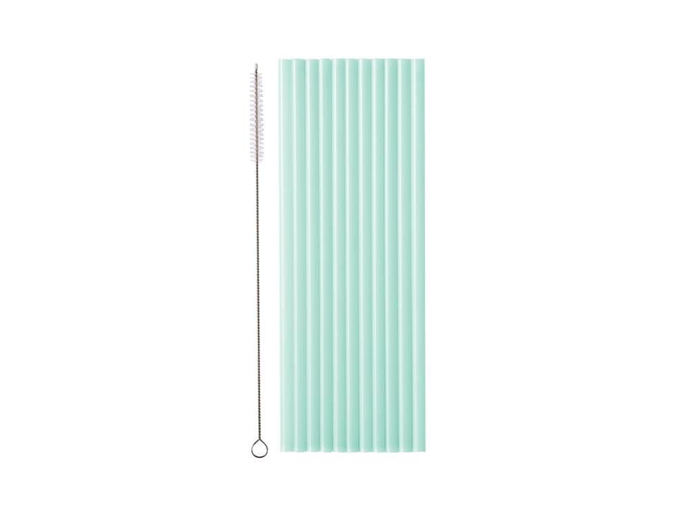Plastic Rietjes, Pastelgroen 12 stuks