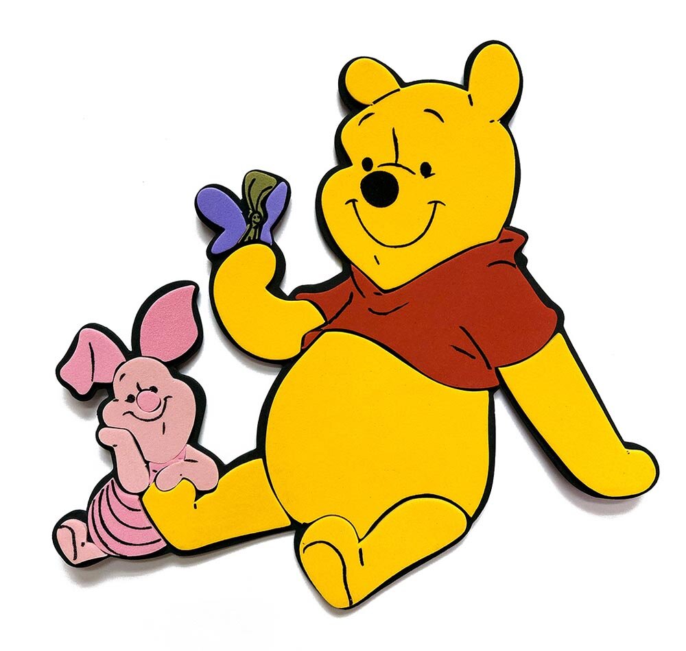 Winnie de Poeh & Knorretje 3D muurdecoratie
