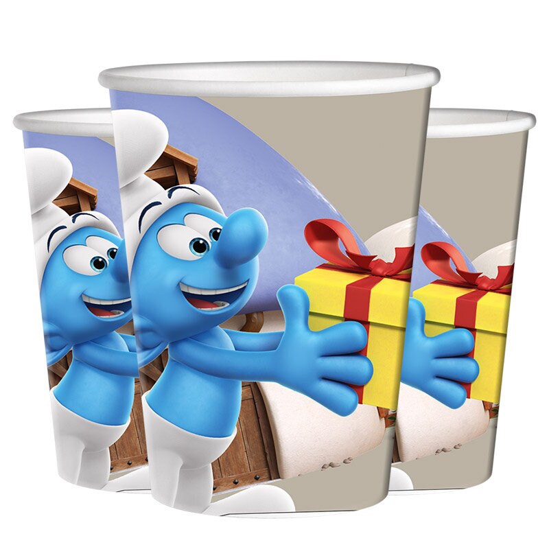 Smurfen - Papieren Bekers 8 stuks