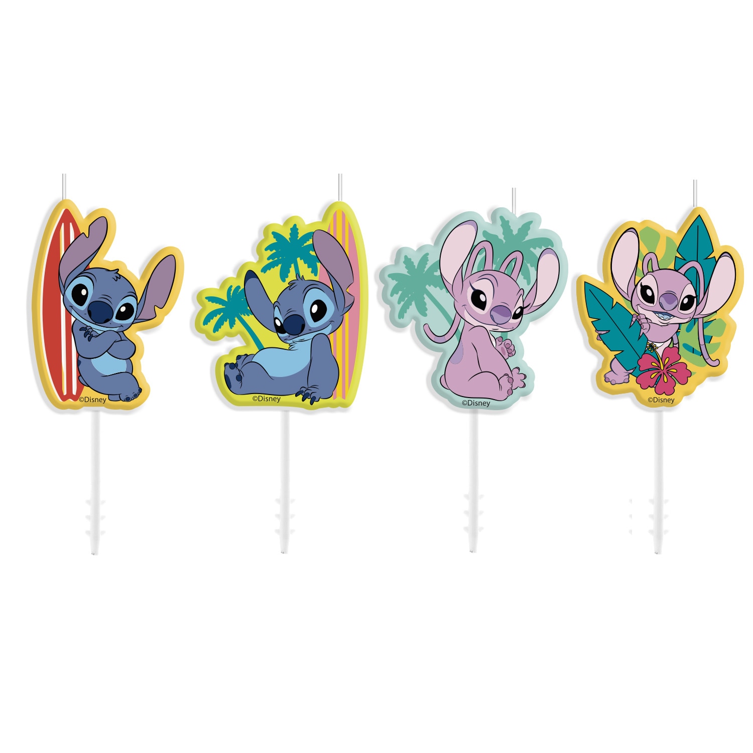Lilo & Stitch - Taartkaarsjes 4 stuks