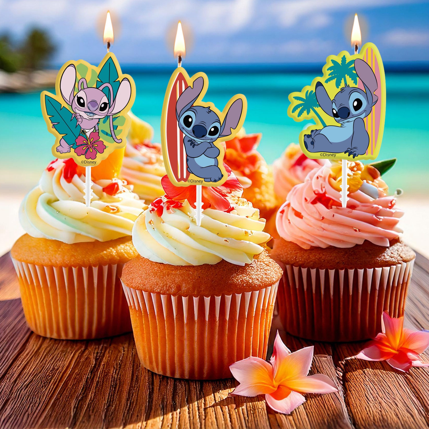 Lilo & Stitch - Taartkaarsjes 4 stuks