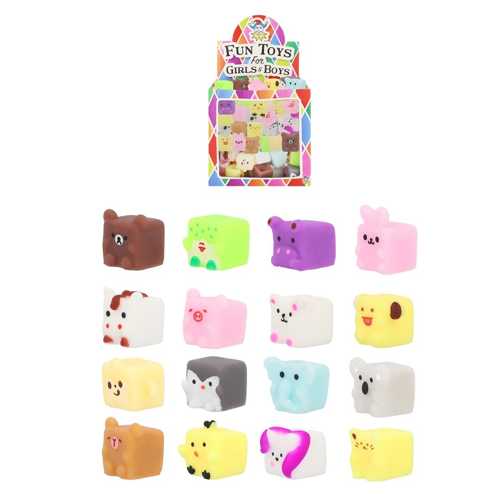 Squishy Pixeldieren 4 cm