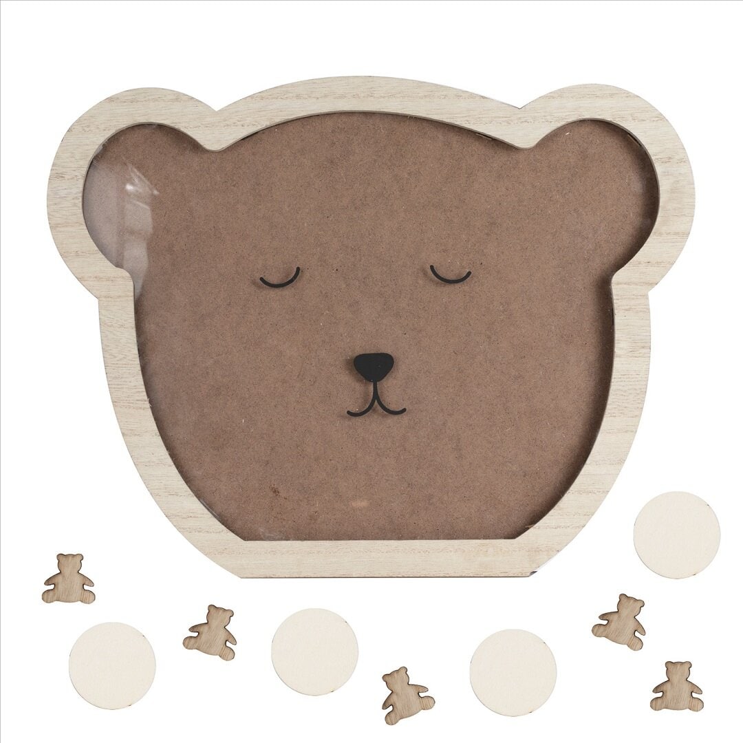 Teddybeer - Gastenboek in houten frame