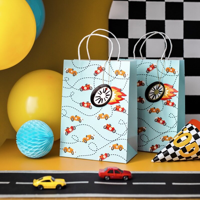 Cadeauzakje Raceauto 25 x 18 cm