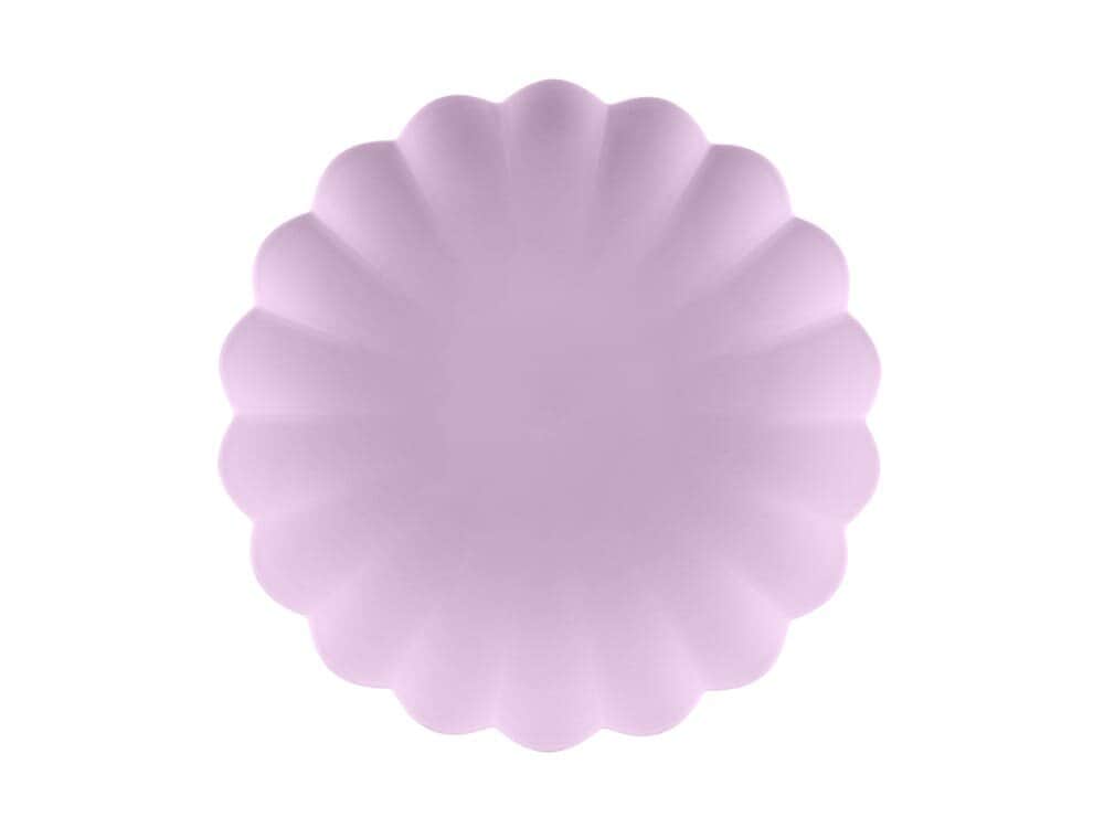 Plastic Borden, Pastellila 22 cm 4 stuks