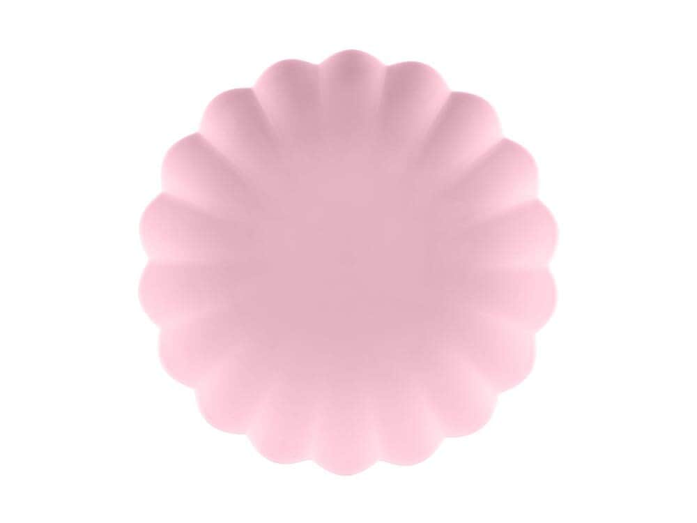 Plastic Borden, Pastelroze 22 cm 4 stuks
