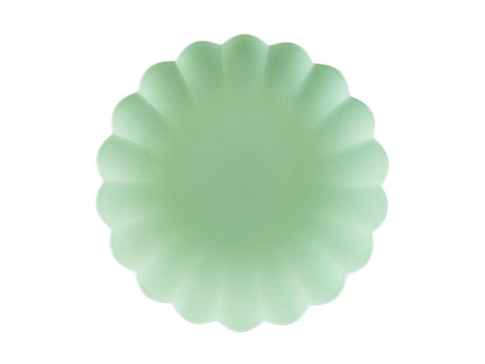 Plastic Borden, Pastelgroen 22 cm 4 stuks