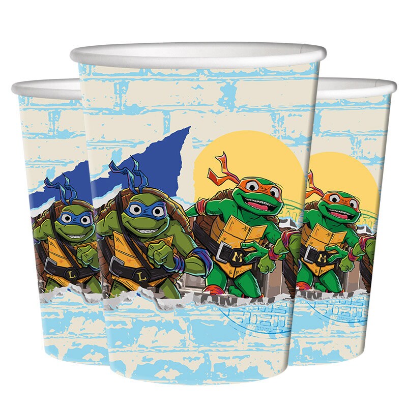 Turtles - Papieren Bekers 8 stuks