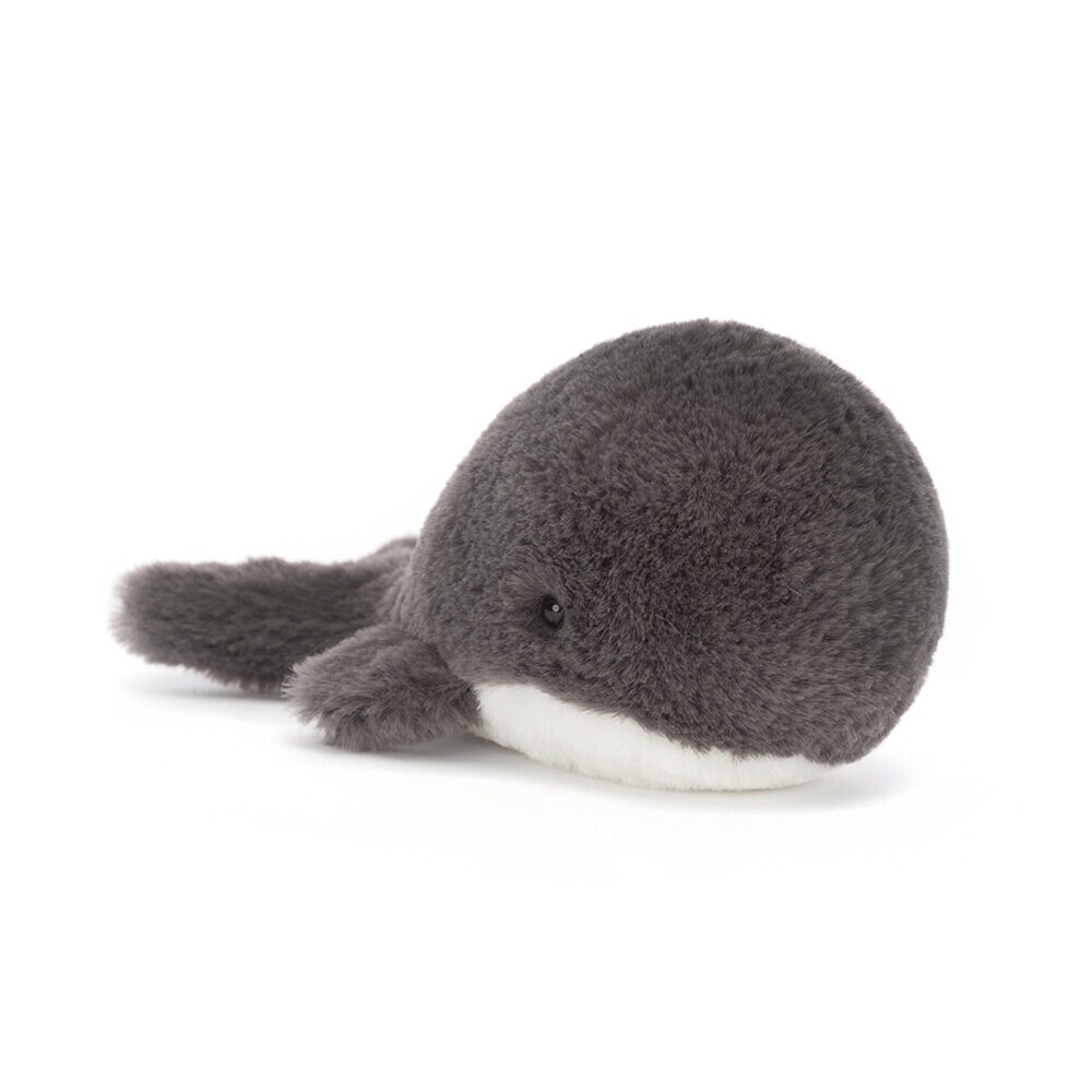 Jellycat - Donkergrijze walvis 15 cm