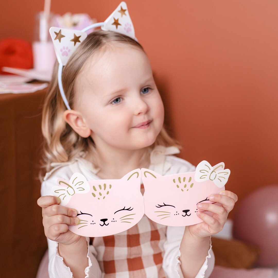 Cat Paws - Uitnodigingskaartjes met enveloppen 6 stuks
