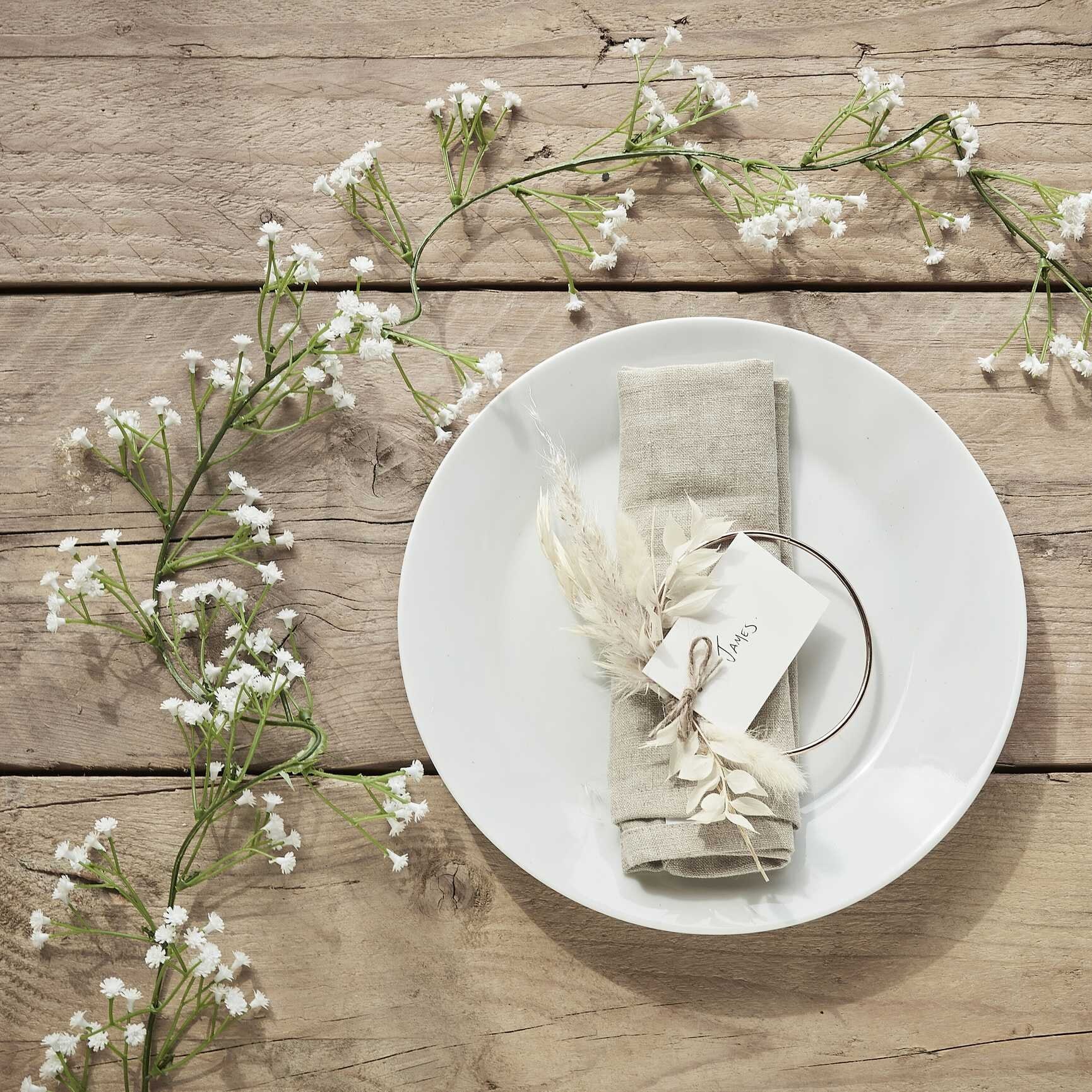 Bloemenslinger - Witte bruidssluier 180 cm