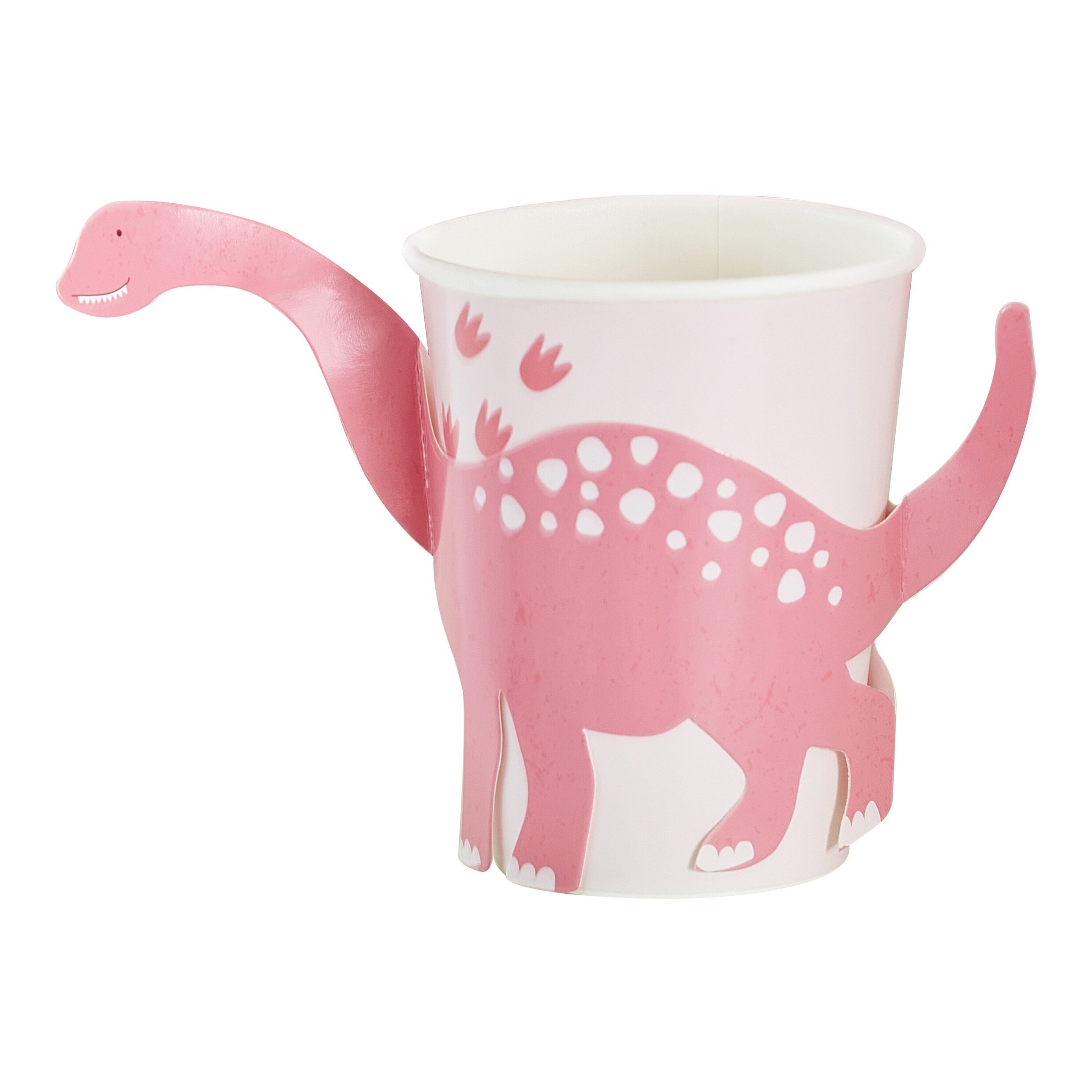 Dinosaur Roar Pink - Bekers 8 stuks