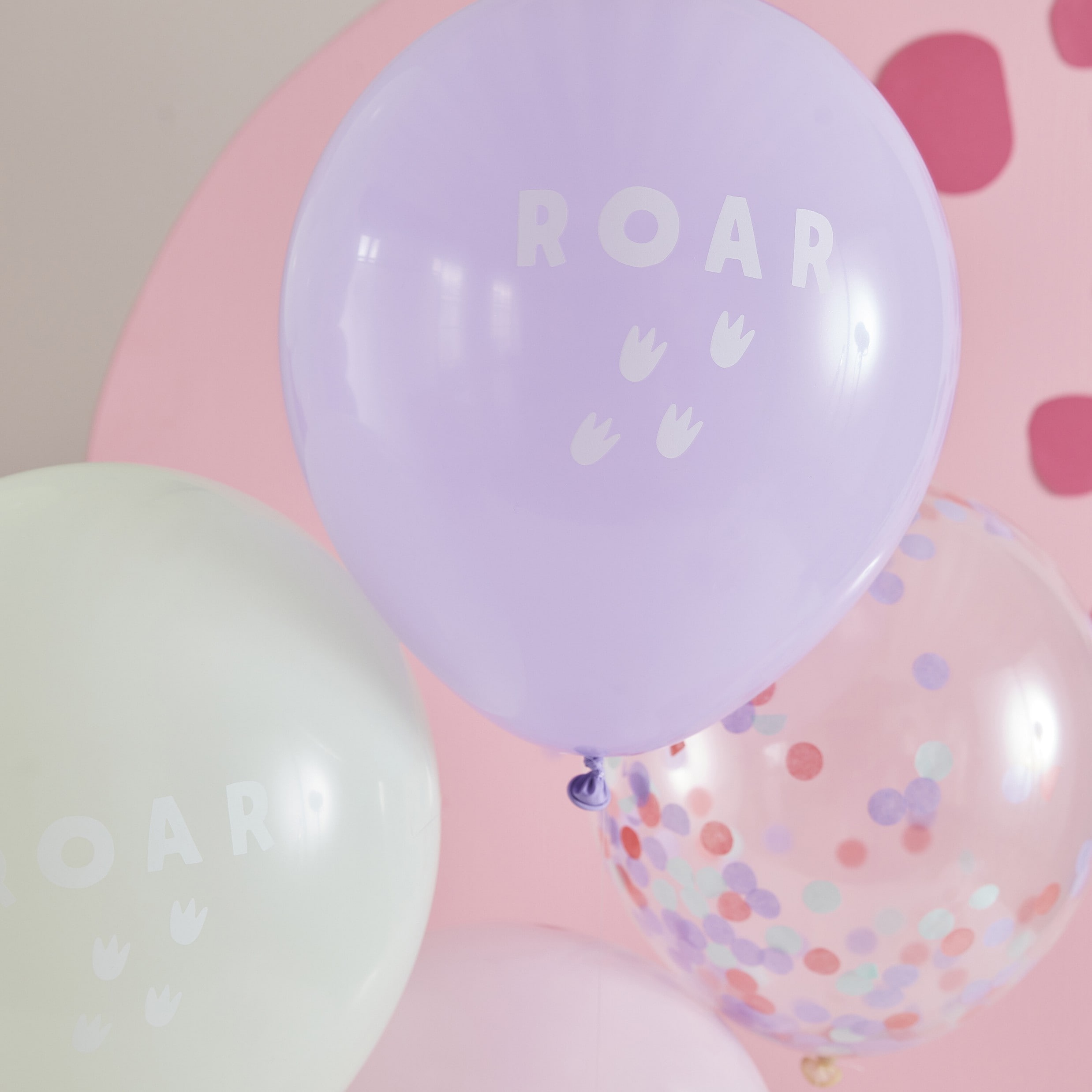 Dinosaur Roar Pink - Ballonnen 5 stuks