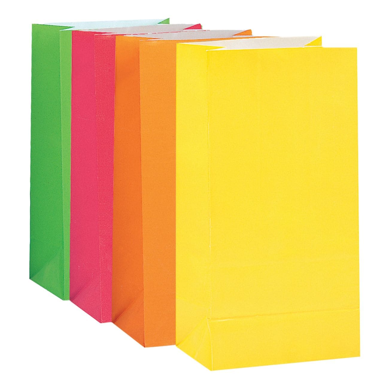 Uitdeelzakjes van papier - Kleurmix 10 stuks