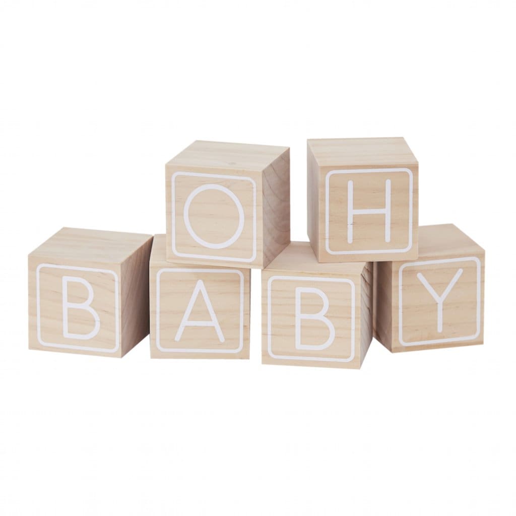 Oh Baby - Houten blokken Gastenboek voor Babyshowers